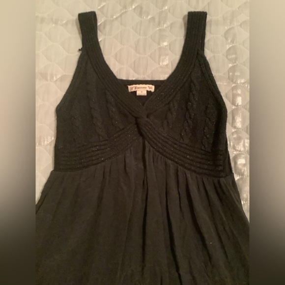 FOREVER~BLACK DRESS~WITH SILVER FLECKS~SIZE M - Picture 4 of 6